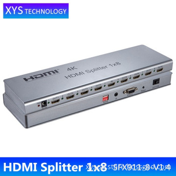 HDMI Splitter 1X8 1 in 8 out for Full 3D video 4Kx2K with IR &EDID management, RS232